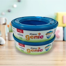 Diaper Genie 2 Pack Playtex Baby Refills 270 Capacity Odor Lock Antibacterial