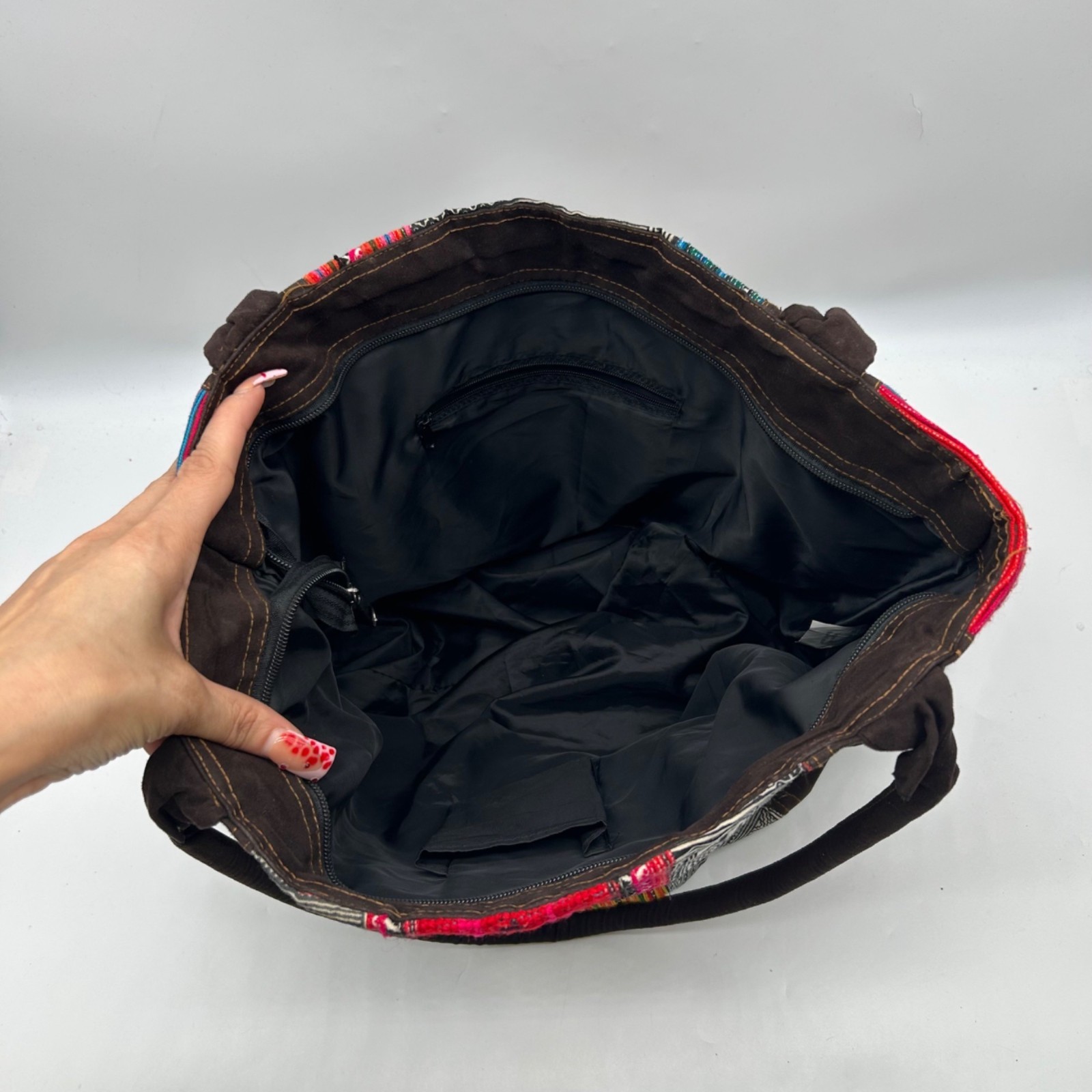 Handmade Bohemian- Style Patchwork Backpack - image 10