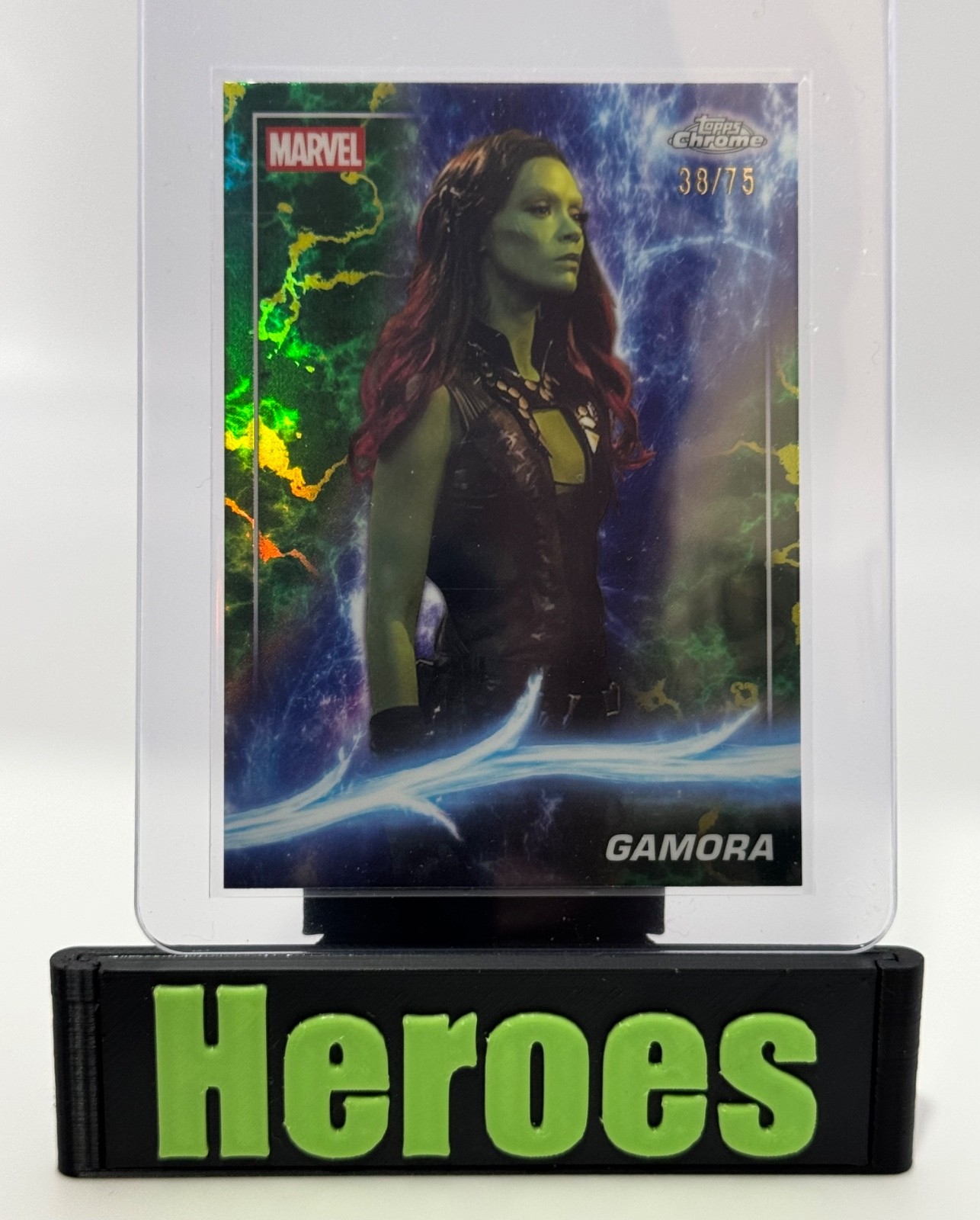 2025 Topps Chrome Marvel Studios #48, Gamora, Loki Refractor 38/75