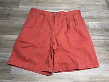 Vintage Polo Ralph Lauren Mens Sz 38 The Tyler Chino Shorts Pleated Pink Preppy