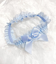 Blue Garters for Bride Wedding Garter Set for Bride Bridal Garter Leg Thigh Blue