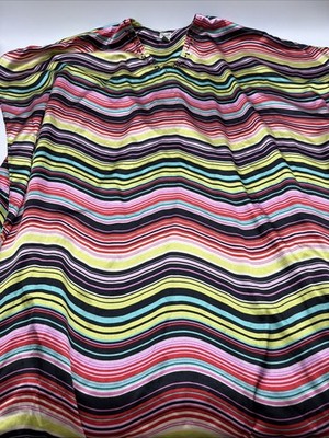 Sante Classics Dress Women One Size Striped Multicolor V-Neck Open Leg.#41336
