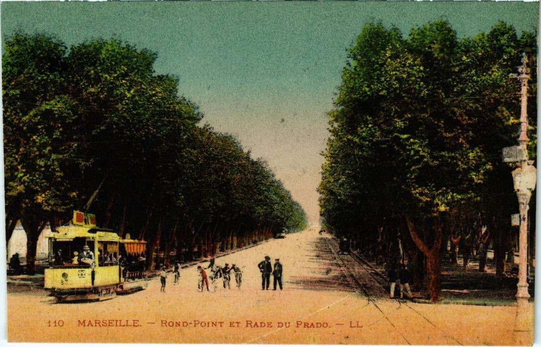 Old postcard Marseille Rond-Point et Rade du Prado (66933)