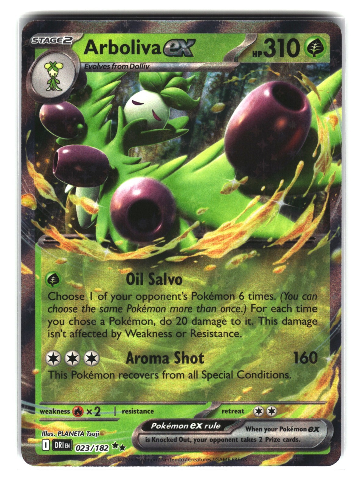 Arboliva ex 023/182 Holo Pokemon Card