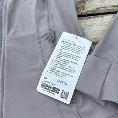 Lululemon Define Jacket Nulu Mauve Grey size 10 NWT | eBay