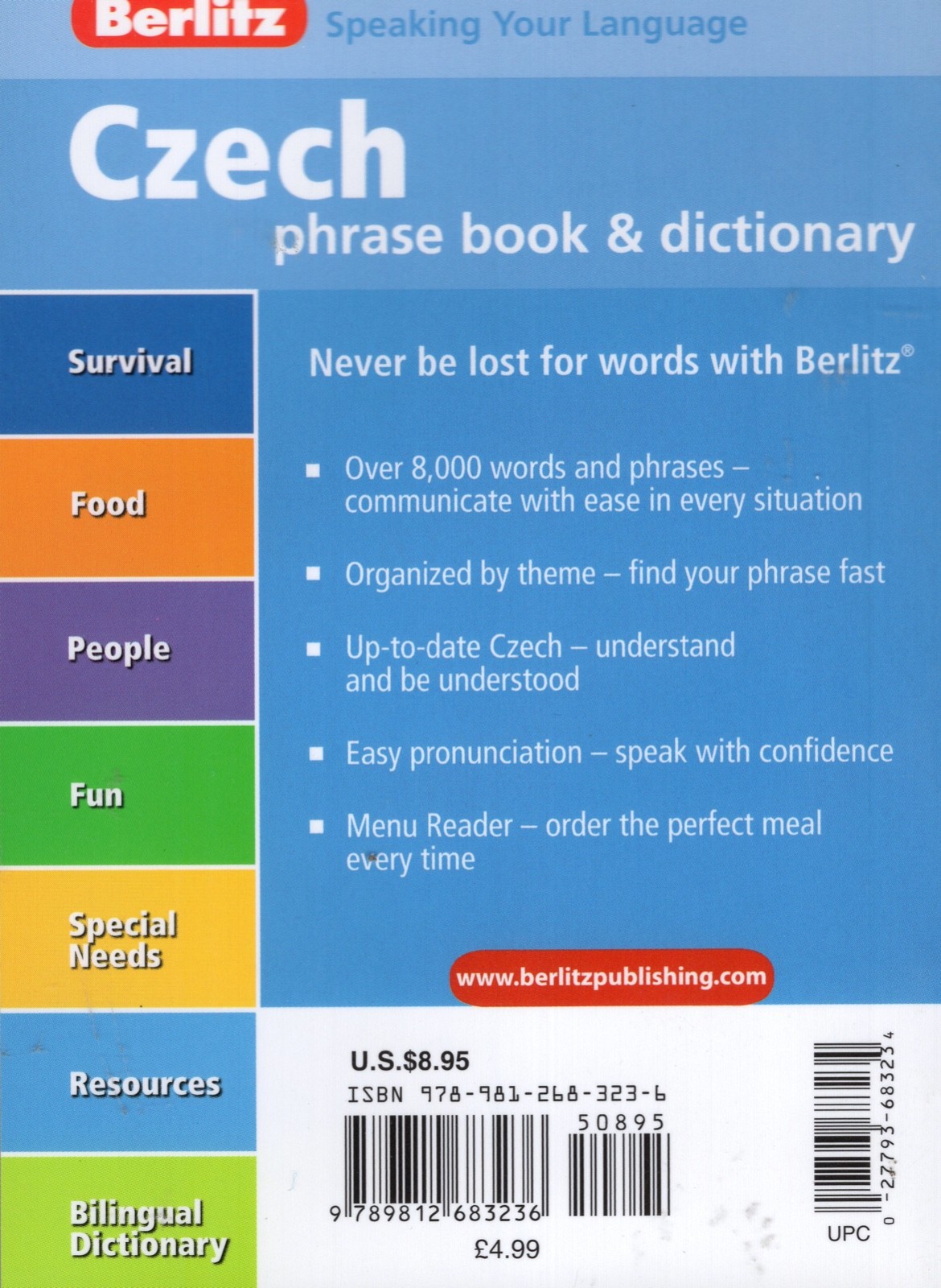 Czech Phrase Book & Dictionary by Berlitz (BRAND NEW)
