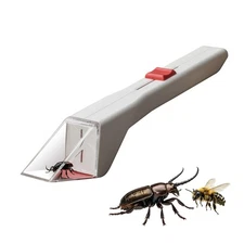 Handheld Insect Catcher Quick-Release Bug Catching Tool Spider Catcher, Red