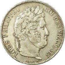 [#57326] Coin, France, Louis-Philippe, 5 Francs, 1837, Lille, AU, Sil, ver