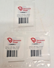 Vermont Gage - 112101500 - 1.50MM Plus - Class ZZ Pin Gage Lot of 3
