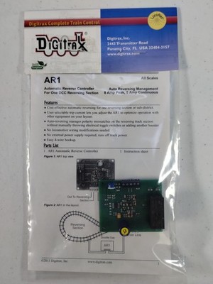 Digitrax AR1 Automatic Reverse Controller 8 Amp Peak, 6 Amp Continuous