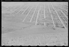 Missoula Montana 1942 Aerial View Residential Grid Farm Security Administration