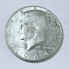 1964 Kennedy Half Dollar  - 90% Silver - Circulated Coin #6298
