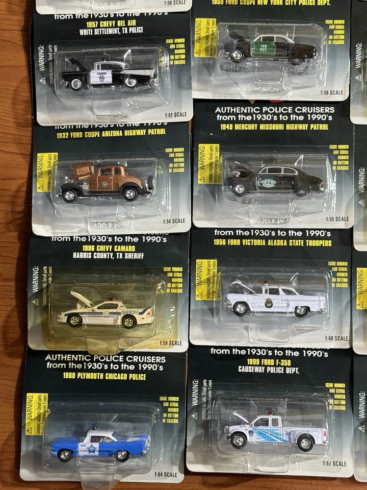 COLECCIÓN SURTIDA DE 86 Policías EE. UU. CARROS DIECAST RACING CHAMPIONS 1/64 Foto 3 de 4