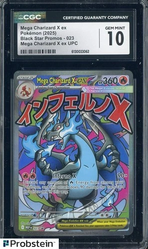 #14 2025 Pokemon MEP EN BSP Ultra Premium UPC #023 Mega Charizard X ex CGC 10