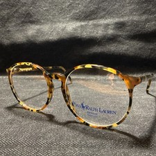 New Old Stock VINTAGE Polo 65 Ralph Lauren Keyhole RL Glasses Frame Tortoise 56