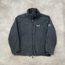 Jack Wolfskin Rain Jacket Mens Large Vintage Outdoor Hiking Coat, Black
