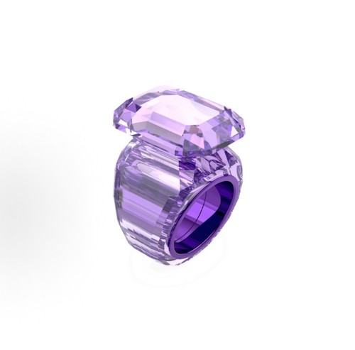 Swarovski Lucert Cut Crystal Ring - purple- Size 58