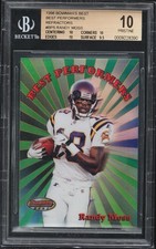 1998 Bowman's Best Performers Refractor Randy Moss ROOKIE /200 BGS 10 PRISTINE