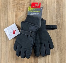 Tek Gear Boys Black Microfleece Winter Gloves  Size S 4/7 ,Thinsulate Touchscreen