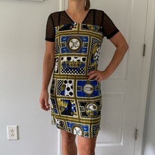 Gianni Versace Couture Colour Block Dress sz 4 VERSACE VERSUSAll Over Branded