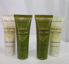 Lot of 4 Crabtree Evelyn VERBENA LAVENDER Body Lotion Shampoo Condition Travel