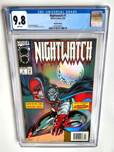 NIGHTWATCH #1 CGC 9.8 ++ NEWSSTAND ++ 1994 *HOLOFOIL EDITION* AMAZING SPIDER-MAN