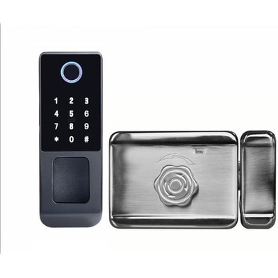 Waterproof Outdoor Gate Smart Rim Lock Digital WiFi Fingerprint Door Lock