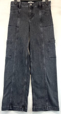 Abercrombie Kids Jeans - Boys 13/14 Gray High Rise Wide Leg Straight 5692