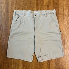 Carhartt Relaxed Fit Tan Carpenter Work Shorts Size 38 Utility Canvas