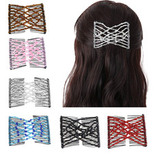 6 Pcs Magic Hair Comb Elastic Beaded Hair Clips Women Decorative Accessories,Bri