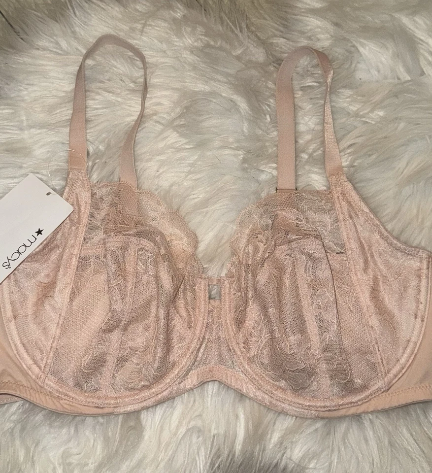 Natori 746211 Statement Floral Lace Sheer Full Figure Bra UW Womens 36D Pink New - Image 3 of 4