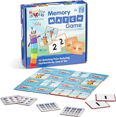 hand2mind Numberblocks Memory Match Game, Matching Card Game, Numbers for Tod...