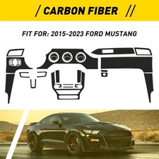 For Ford Mustang 2015-2022 Carbon Fiber Interior Dashboard Full Set Cover Decor