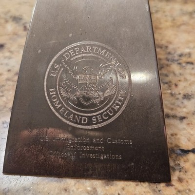 DHS ICE Desk Pen Holder Immigrations & Customs Enforcement RARE