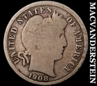 1908 Barber Dime - Scarce  Better Date  No Reserve  #i7578
