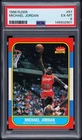 1986 FLEER #57 MICHAEL JORDAN ROOKIE RC PSA 6