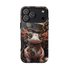 For iPhone / Galaxy / Pixel   Mechanical Steampunk Axolotl Phone Case