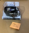 Derrick Mason Signed Baltimore Ravens Speed Mini Football Helmet (JSA)