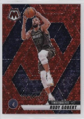 2024-25 Panini Mosaic Fast Break Red Mosaic Prizm 58/99 Rudy Gobert #89 11nu