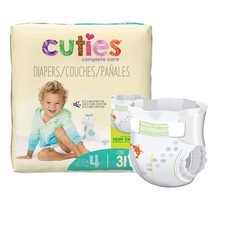 Cuties Complete Care Baby Baby Diaper Size 4 22 to 37 lbs. CR4001 124 Ct