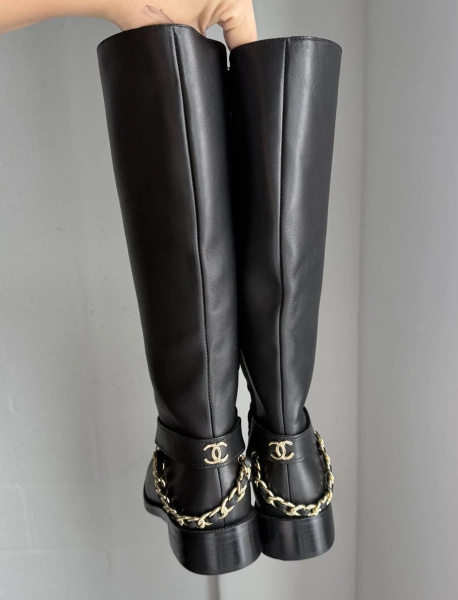 CHANEL Leather Boots for Women for sale - eBay