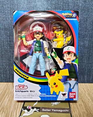 S.H.Figuarts Pokemon Ash Satoshi & Pikachu Anime BANDAI Figure