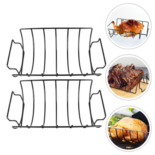 2 Pcs Grillgrill Lamm Chop Rack Baby Strapazierfähiges Grillregal BBQ - Bild 3 von 12