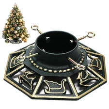 Christmas Tree Stand with Water Reservoir 8ft Real Tree Green Christmas Holde...