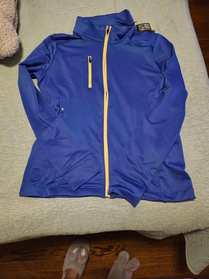 Kate Lord Blue With Yellow Zipper Jacket Medium - Image 2 of 4