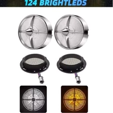 3 1/4" 1157 LED Front Turn Signals Lights For Harley Touring Road Glide Softail