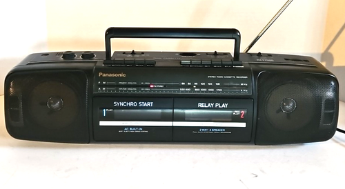 Vintage Panasonic RX-FT500 STEREO RADIO DUAL CASSETTE RECORDER w/ Power Cord