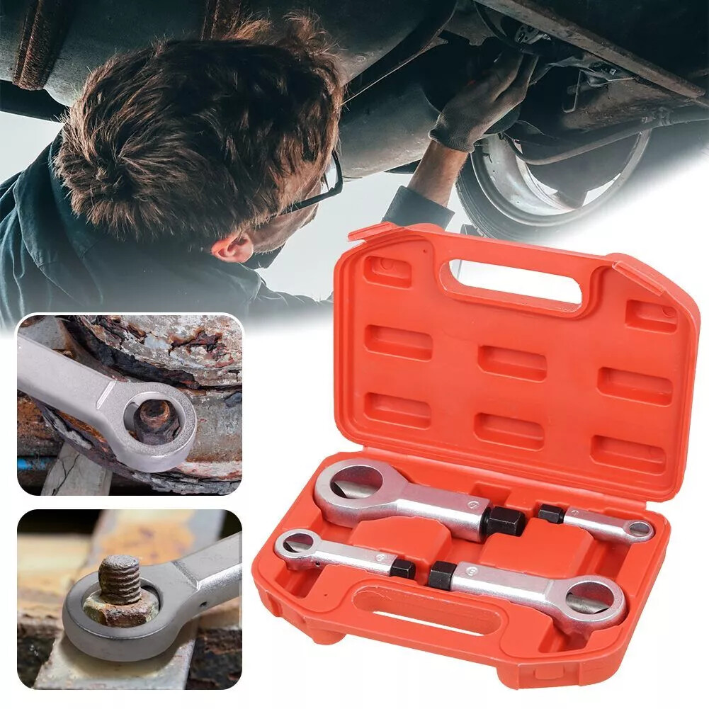 4Pcs Nut Splitter Seized Damaged Broken Bolt Nuts Cutter Remover Extractor Kit