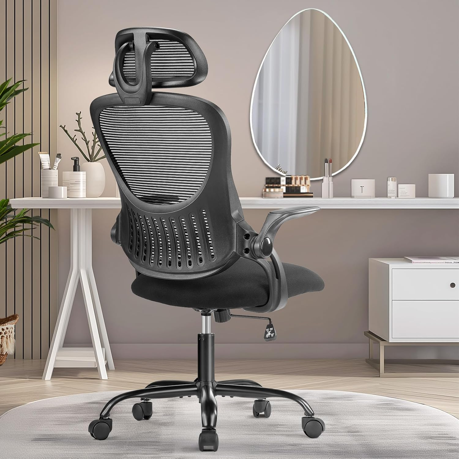 Ergonomic High-Back Managerial Office Chair for Home or Executive Desks