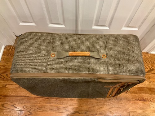 Maleta de equipaje de viaje con ruedas Hartmann de cuero tweed 27x20x10 pulgadas de colección - Imagen 12 de 17
